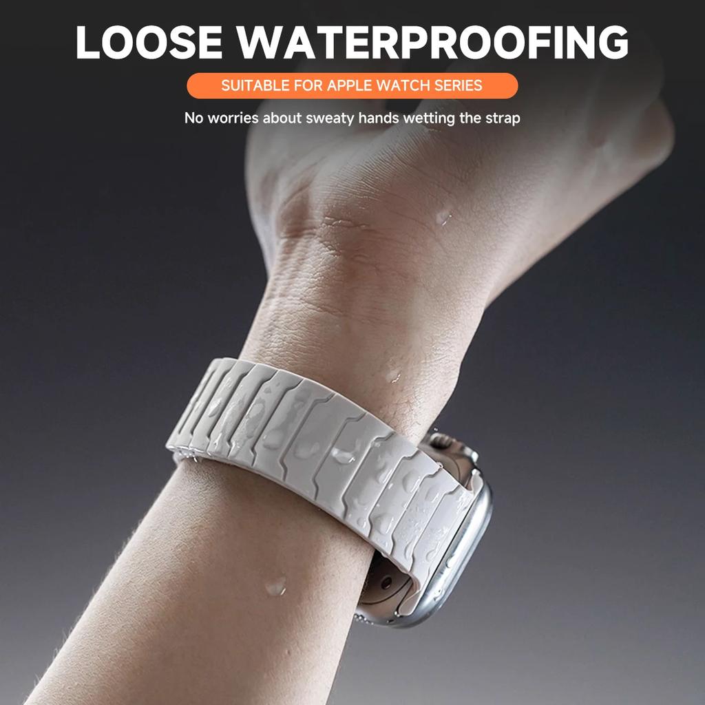 Silicone Magnetic Strap for Apple Watch Band Ultra 3 49mm Series 11 46mm 9/8/7 45 41mm Sport Bracelet IWatch 6 5 4 SE3 44mm 40mm
