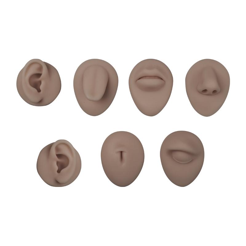 Weiches Silikon Ohr Nase Mund Modell Tattoo Übung Körper Schmuck Display Piercing Werkzeug Kit Schönheits Zubehör Make-up Werkzeuge