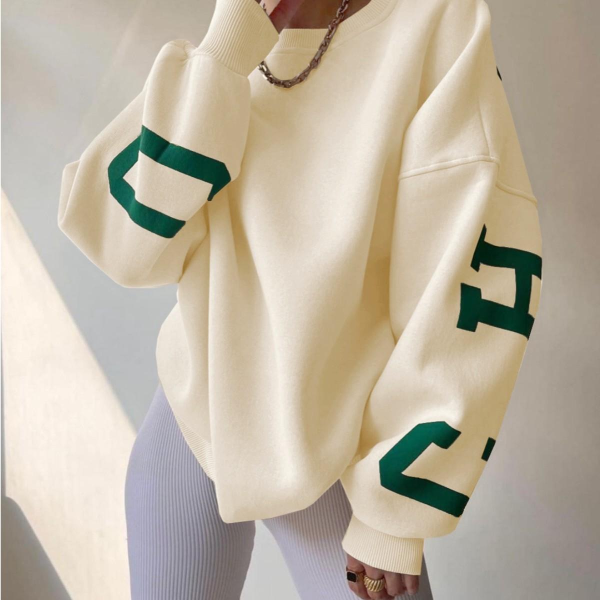 

Свободный свитер, пуловер с длинным рукавом, утолщенный топ, модный женский свитер на весну и осень 2XL