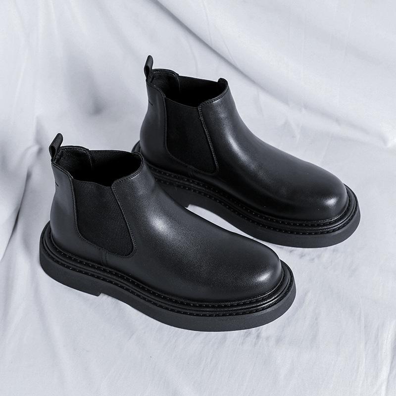 

Ботинки челси мужские летние низкие ботинки Martin мужские красивые короткие ботинки локомотив японская повседневная обувь 59330-R 38 чёрный