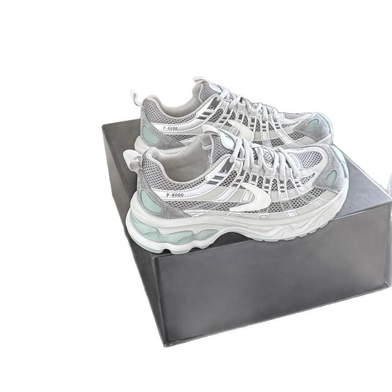 Mesh Breathable Leather Dad Shoes Women's Early Autumn New Versatile Casual Sports Shoes Running Shoes Women