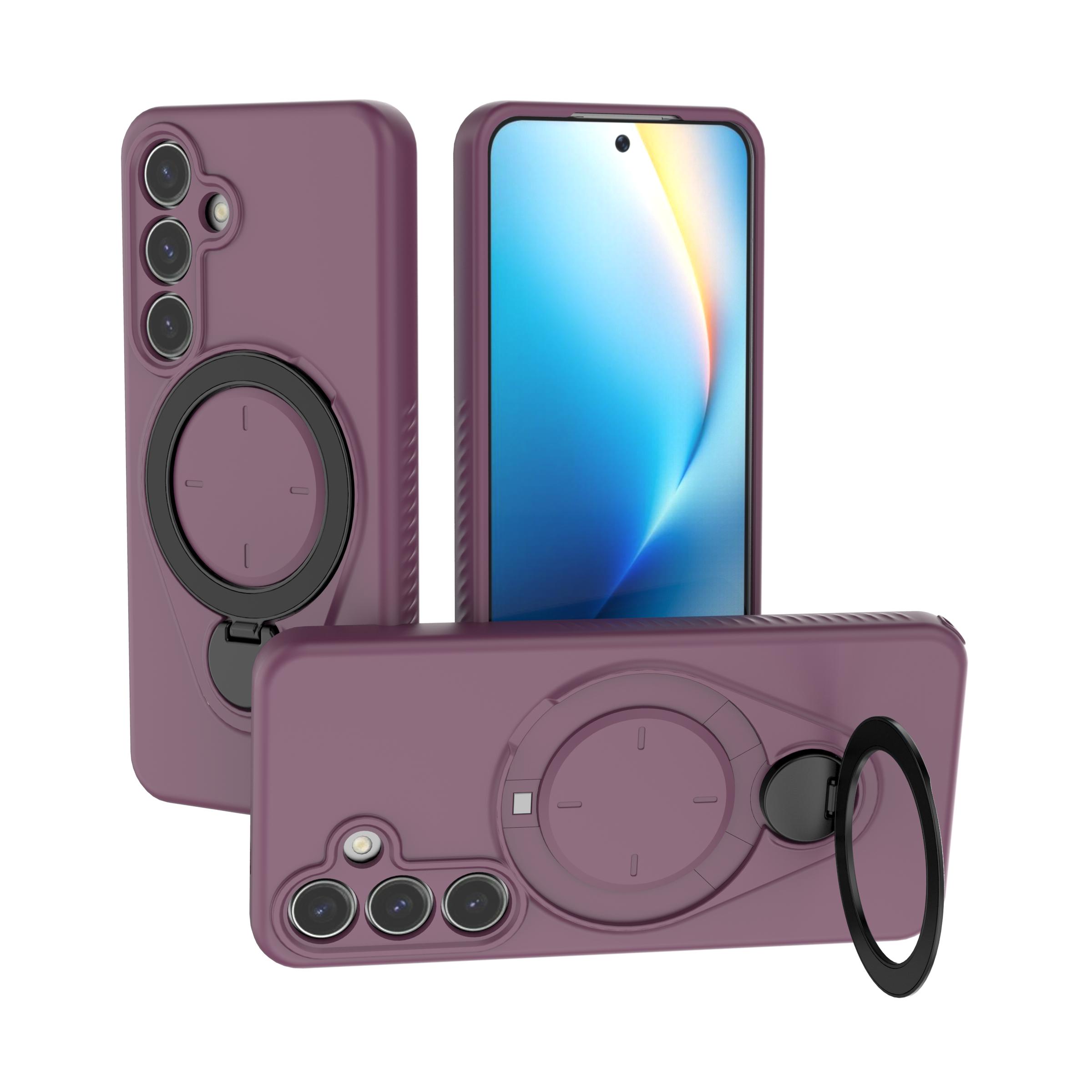 

360° Rotating Magnetic Ring Stand Case For Samsung S26 S25 S24 S23 Ultra Plus For MagSafe Wireless Charge Armor Shockproof Cover Galaxy S26 Ultra