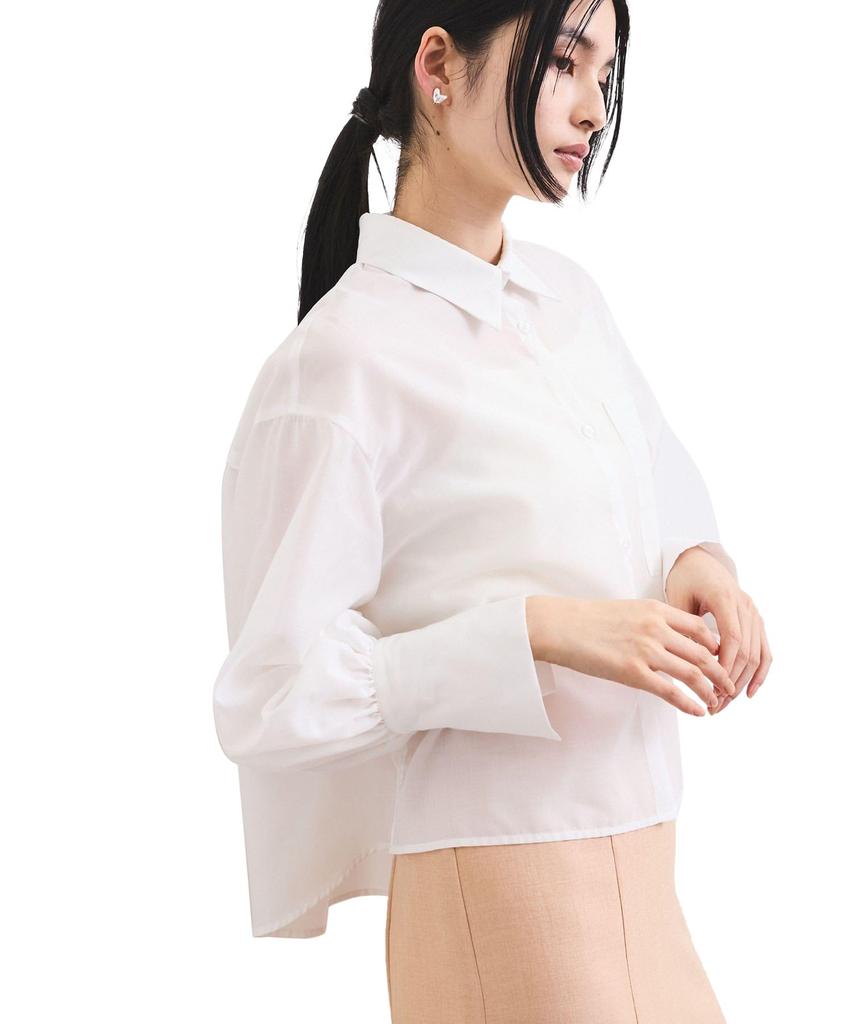 Volume Flare White Main [BIS] Women's Shirt, Wrinkle-Resistant, Cool-to-the-Touch, Washable,