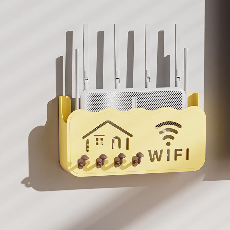 Kabelloser WLAN-Router-Regal-Aufbewahrungsbox Wandmontage ABS-Kunststoff Organizer-Box Kabel-Stromhalter Organizer-Box Heimdekoration