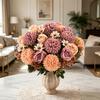 Silk Roses Artificial Flowers Wedding Wreath Home Festival Autumn Decora Bridal Bouquets Table Vases Photography Props DIY Gifts