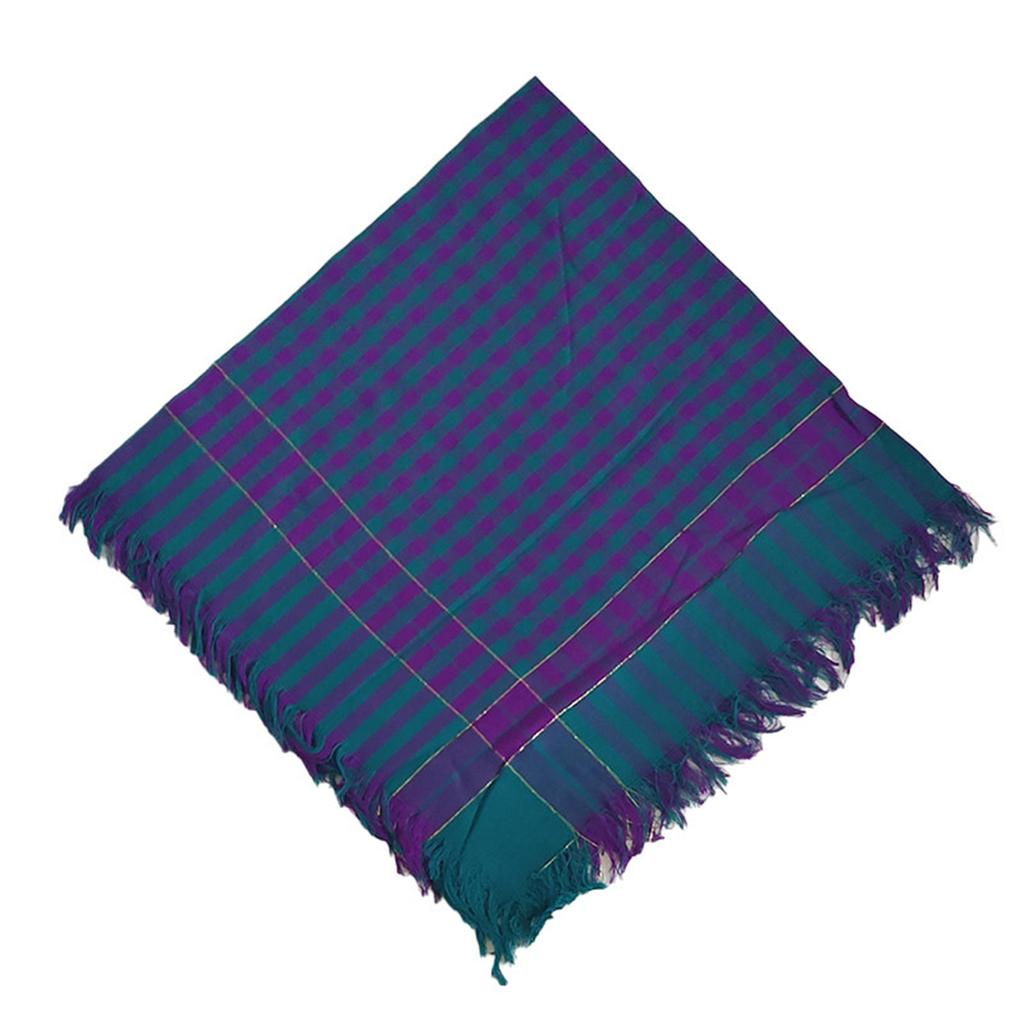Winter Popular Rural Pattern Headwrap for Adult Unisex Fashion Checked Fringed Headcover Breathable Bandanas All Age