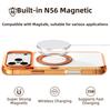 Colorful Transparent Magnetic Phone Case for IPhone 17 16 15 Pro Max Air 16E 17E for Magsafe with 360° Rotating Stand Back Cover