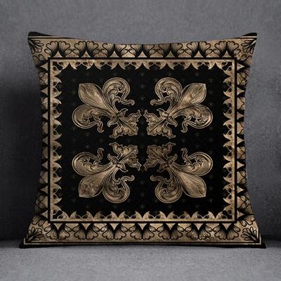 Luury Ethnic Floral Print Plush Pillows Case European Geometric Vintage Sofa Couch Cushions Case Home Office Decorative PillowsB-,(6)
