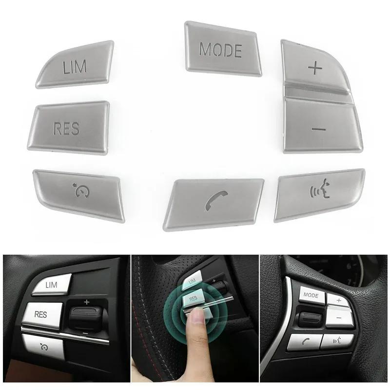 Chrome Silver Steering Wheel Button Cover Trim For BMW 5 6 7 Series GT F01 F02 F06 F07 F10 F12 X3 F25 X4 F26 X1 F48 X5 F15