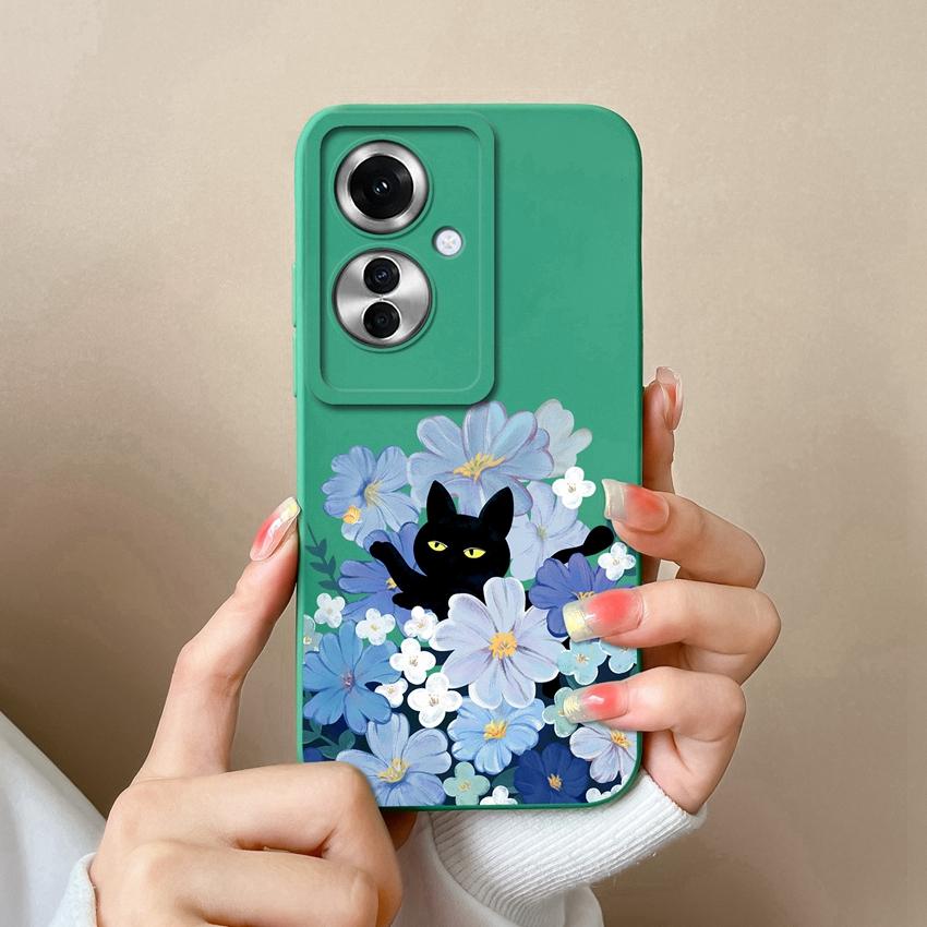 Sacs pour téléphone pour Oppo F25 Pro F23 Realme C20 C25 C30 C31 C33 C35 Narzo N53 N63 Motif Arbre de Coco de Plage Étui de Protection en Silicone Liquide pour Coque Oppo