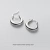 925 Silver Earrings Women 925 Sterling Silver U Shape Hoop Earrings Luxury Gold Plated Silver Earrings Jewelry Dropshipping