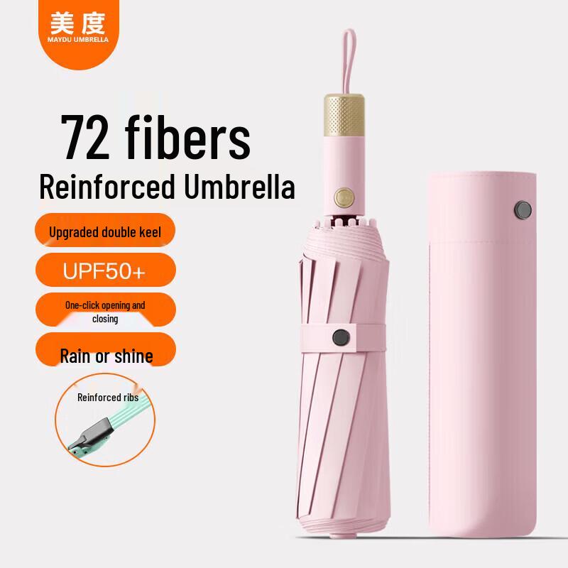 MAYDU 72-Rib Automatic Folding Umbrella