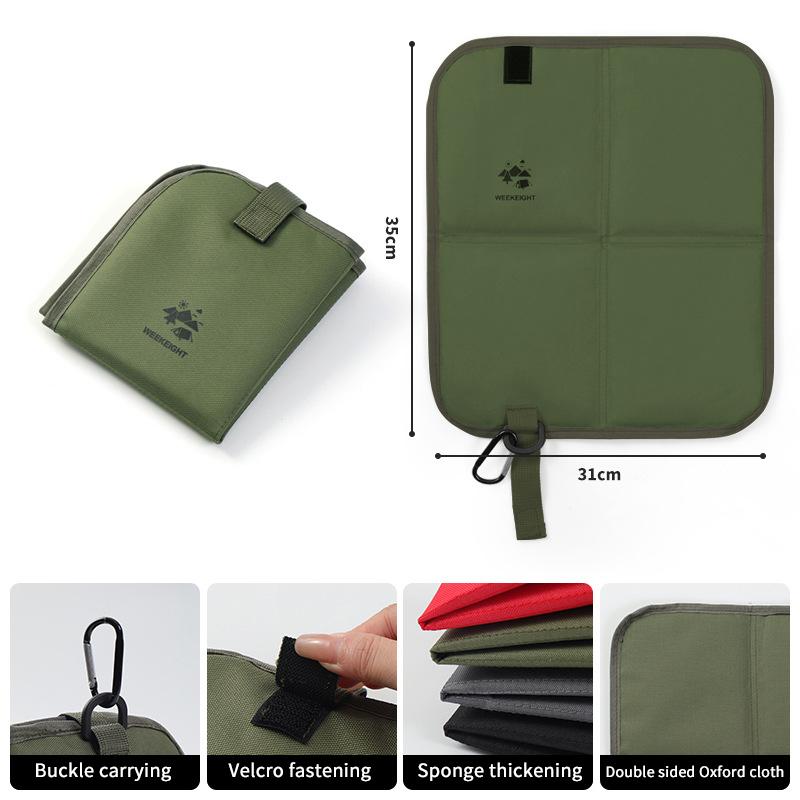 Foldable Camping Sitting Pad 600D Oxford Cloth Waterproof Outdoor Cushion Lightweight Portable Beach Picnic Mat for Travel