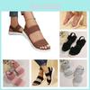 Breathable Big Size Women's Sandals With Knitted Upper And Rubber Sole Characters)