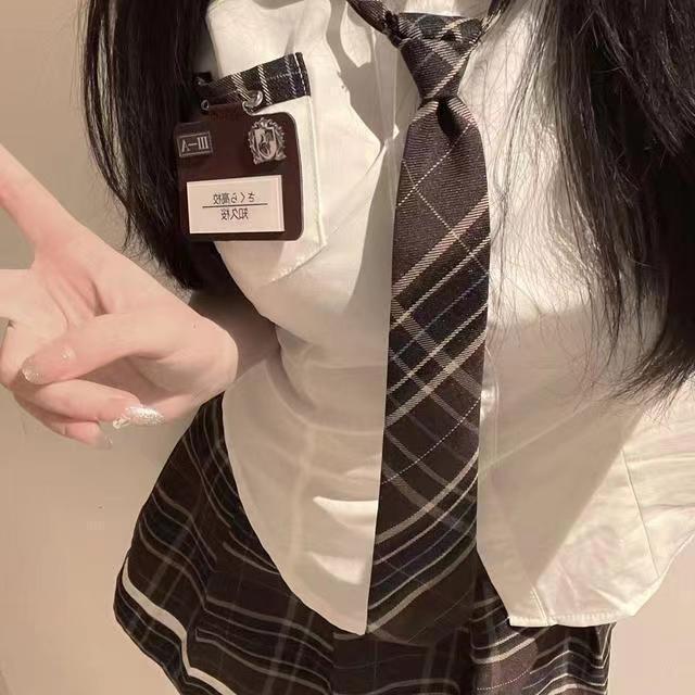 Sex Underwear JK Sexy Dress Cos Uniform Temptation Summer Skirt with Pleated Skirt Plaid Suit