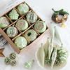 New Irregular Green Christmas Tree Ornament Balls Gift Set (6/8/10cm)