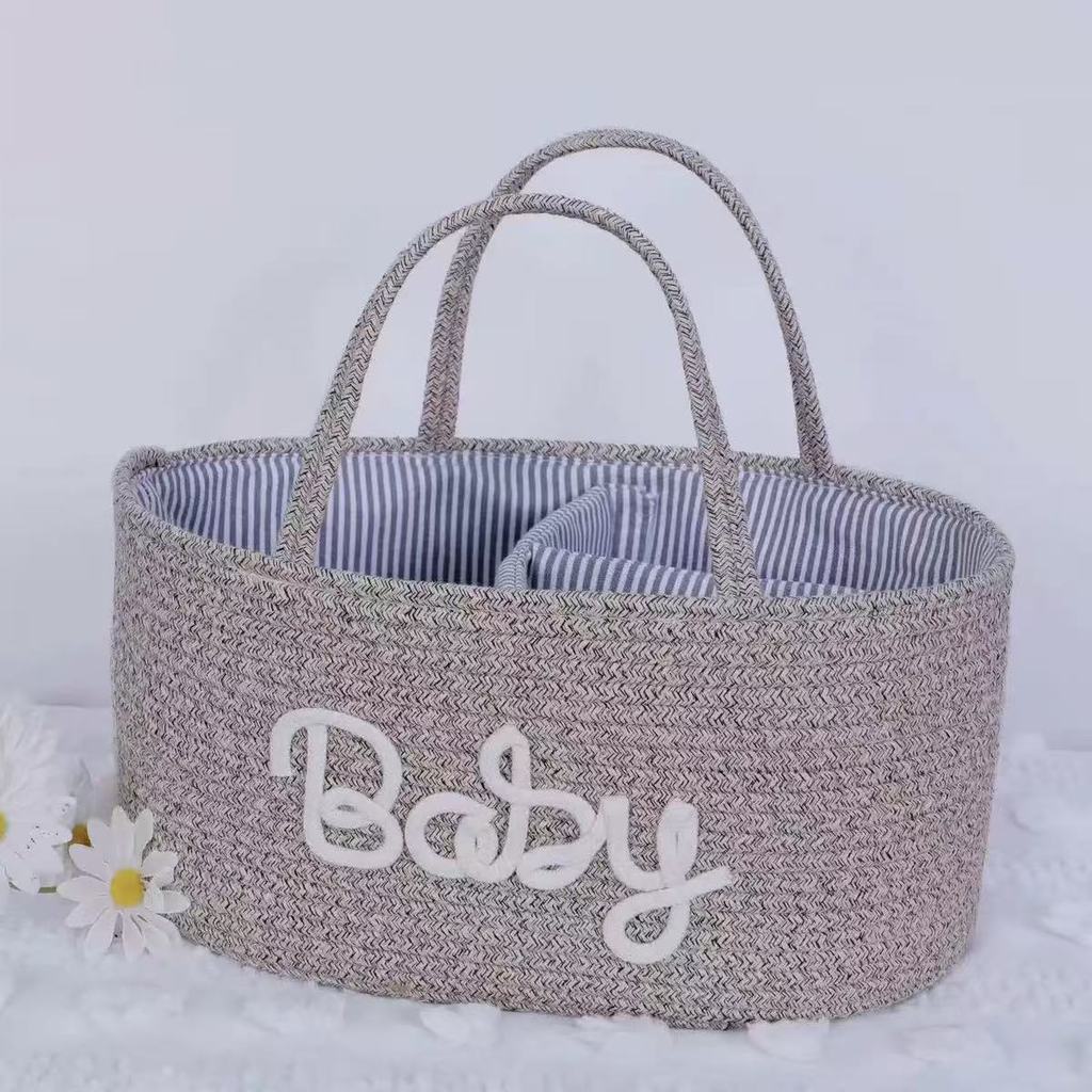 Cotton Rope Storage Basket With Removable Liner For Toy Organization And Laundry Use