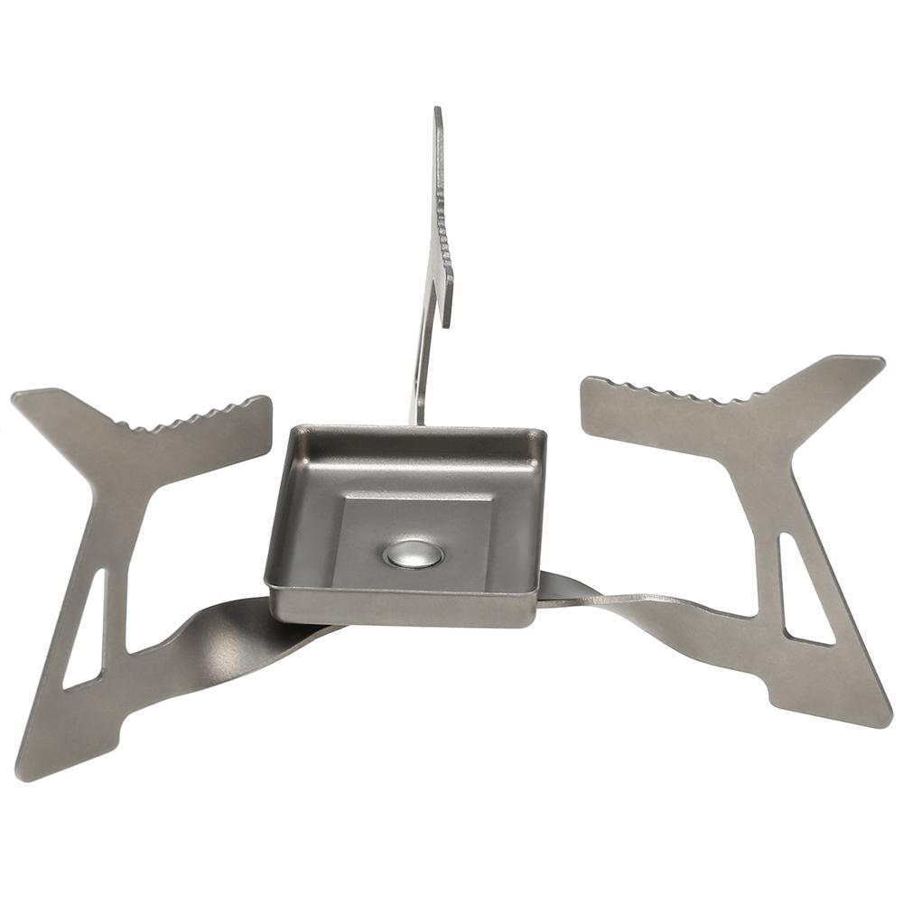 Lixada Aragaz de camping pliabil ultralejer din titan pentru alcool solidificat 14g