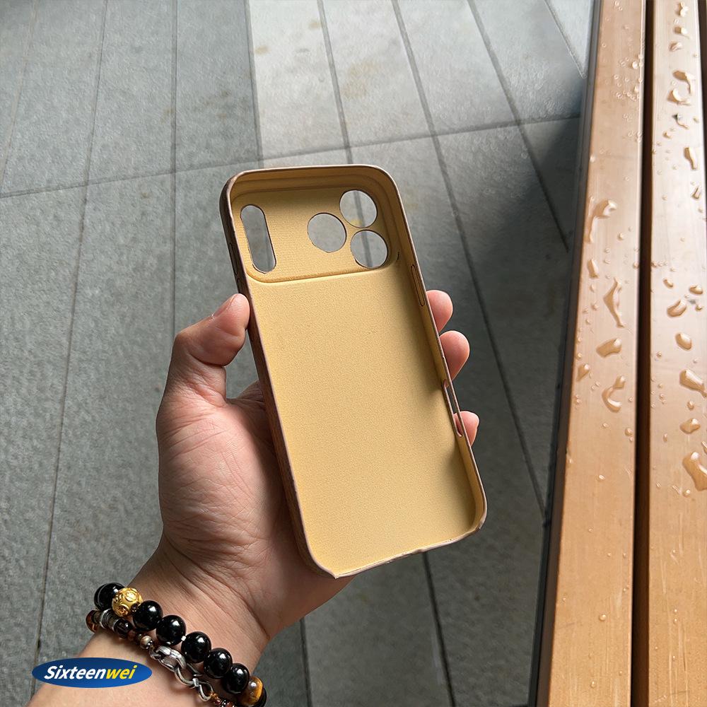 Microfiber Wood Grain Soft Case for iPhone 17 Pro Max - Ultra-thin, Precisely Cut for Models 16/15p and Apple 14.