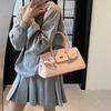 New fashionable lychee pattern lock platinum bag classic portable shoulder women's bag