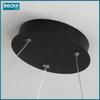 Ringformad LED-taklampa, matt svart, 25W, modern, industriell, hängande, lång, Neutral