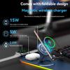 15W3 In 1 Wireless Charging Mouse Pad Custom Office Desk Pad Phantom Luminous Game Pad Rubber Mouse Pad Oversized