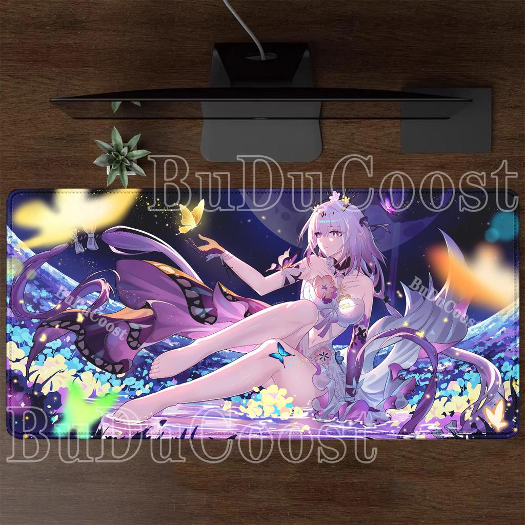 Anime Sexy Girl Castorice Honkai Star Rail HSR Mouse Pad Large Keyboard Mousepad Office Nonslip Base Gaming HD Printing Desk Mat