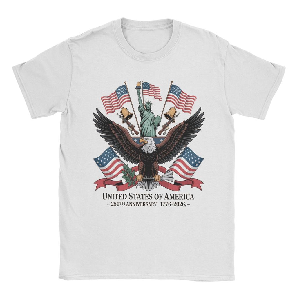 Oversized TShirt Summer 250 Years of We The People Freedom 1776 2026 Novelty T Shirts Cotton Tee Shirt Short Sleeve Top Tees