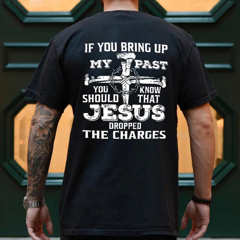 Men's Christian Print, Fashionable T-shirt, Christian Streetwear Gift, 100% Cotton T-shirt