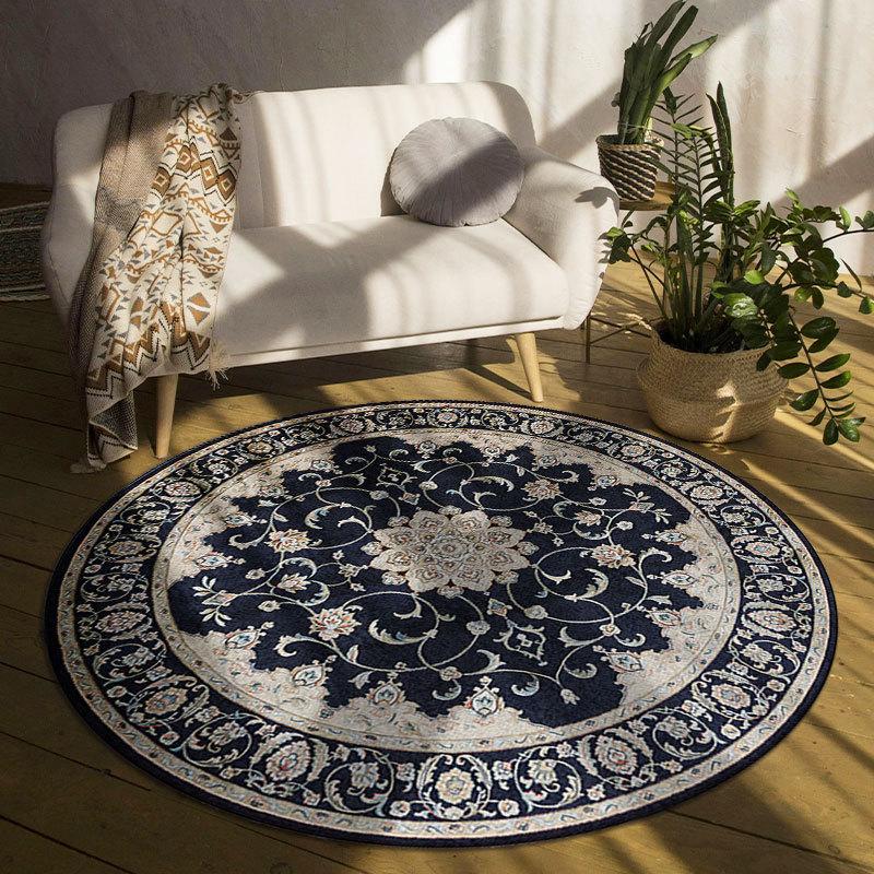 Moroccan luxury Round Carpet Living Room Decoration Large Area Rugs for Bedroom Home Rocking Chair Floor Mat Washable Nordic Rug