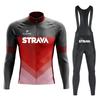Long Sleeve Cycling Jersey Set Slim Fit Unisex Mountain Road Bike Quick Dry Trendy Sportswear