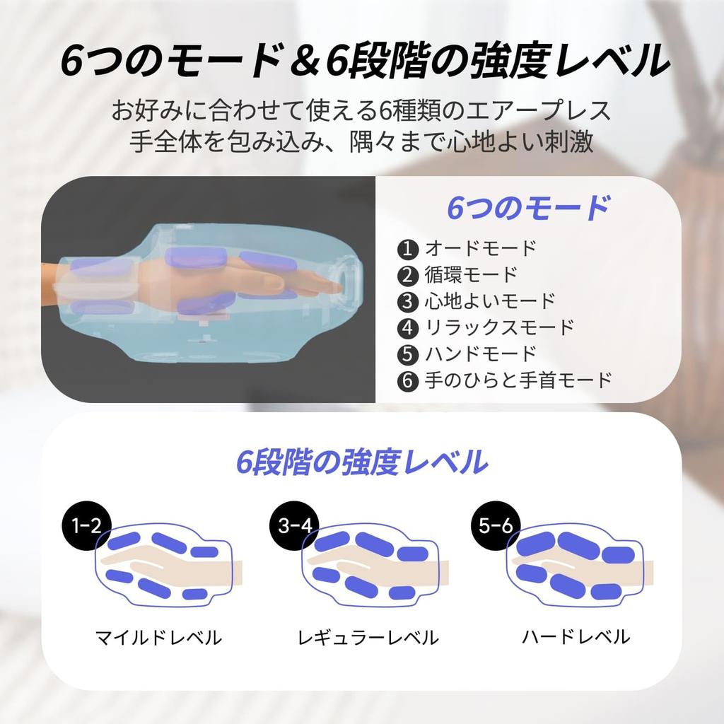 HuBDIC Cordless Hand Care with 3D Airbags and Airflow Palm Finger Automatic Off Quiet USB Perfect for Working from Relaxing After or as a Gift for or