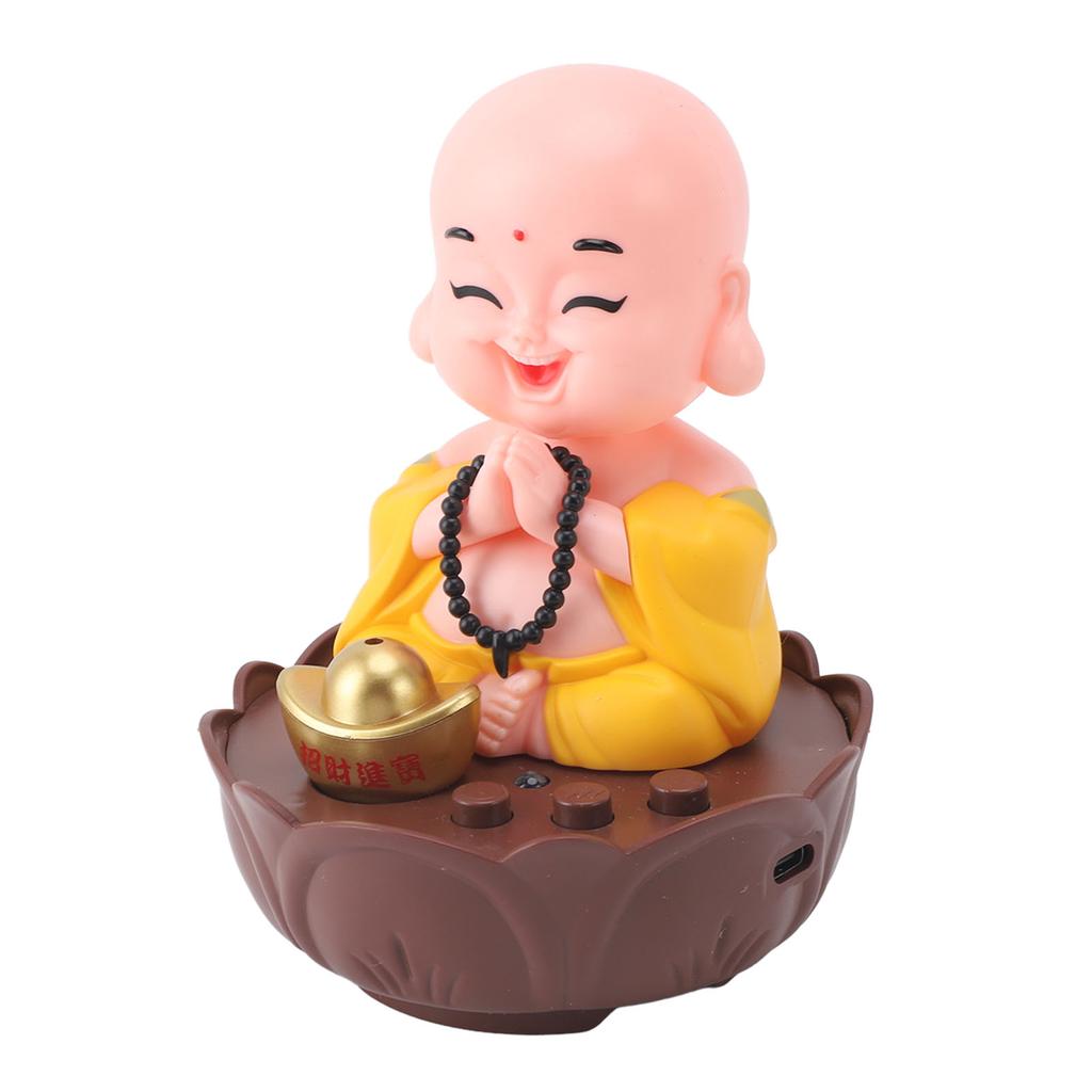 Glücklicher Buddha Statue mit Musik USB-Laden   Lautstärke Cartoon   Lachender Buddha Figur