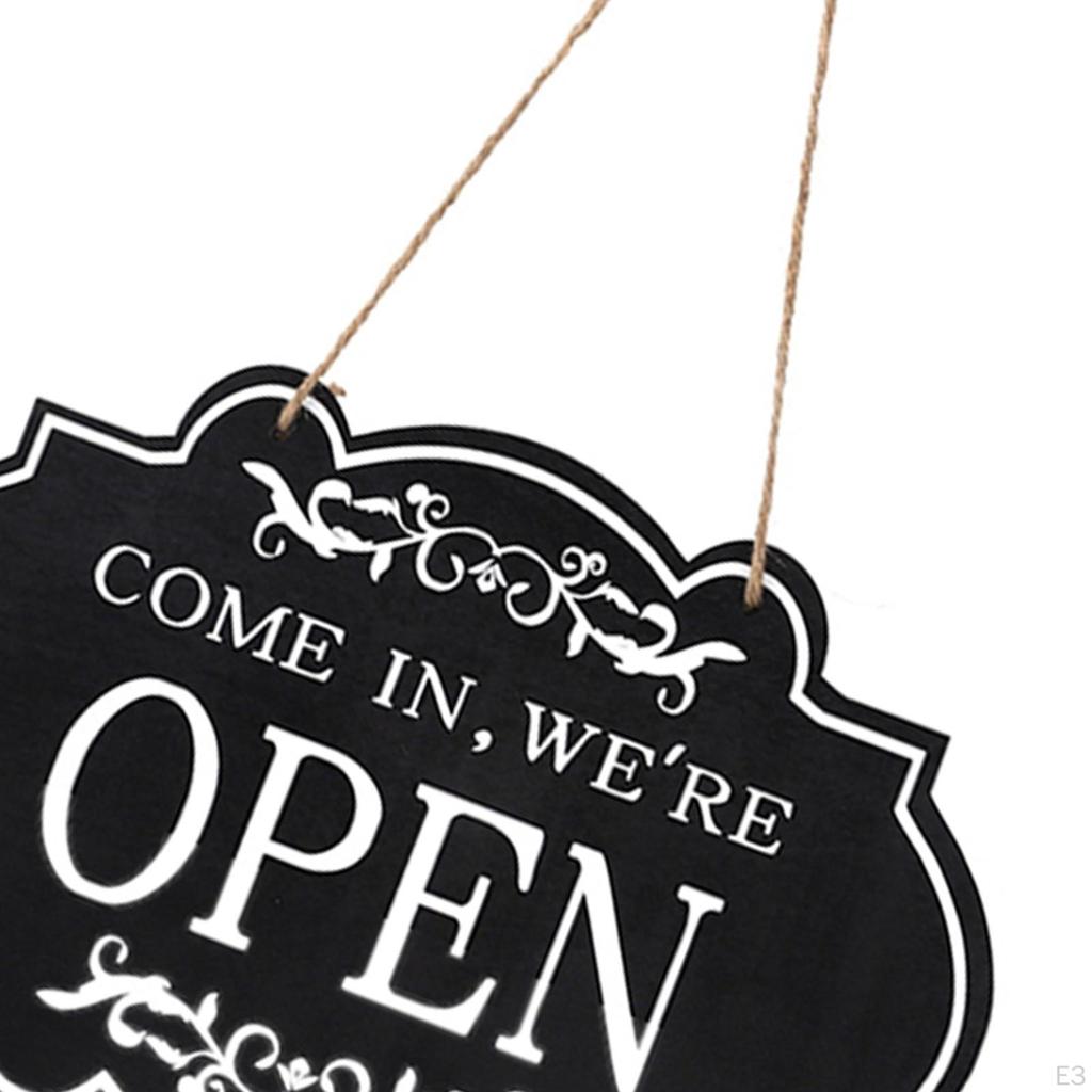 Door Sign Business Hanging Wood for Store Pub Restaurant