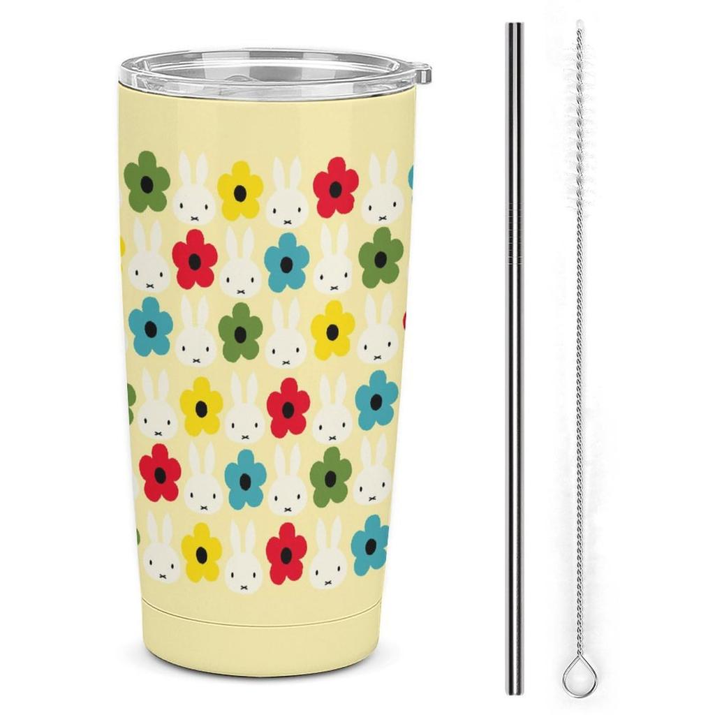 Miffy Coffee Convenience Store Direct Stainless with Character Goods Tumbler, Mug, Cup, Cup, Insulated, Drinking, Steel, Lid, Portable, Straw, 600ml,