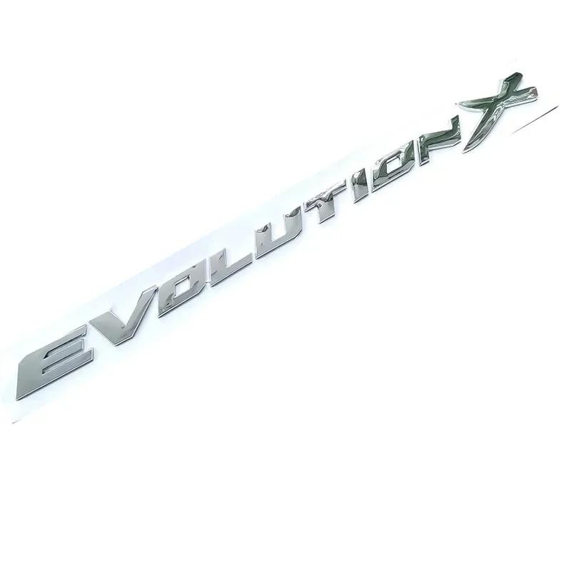 

ABS Letters Decals Car Rear Trunk Emblem Sticker for Mitsubishi Evolution X Badge EVO Lancer 9 10 ASX L200 Pajero Eclipse срібний