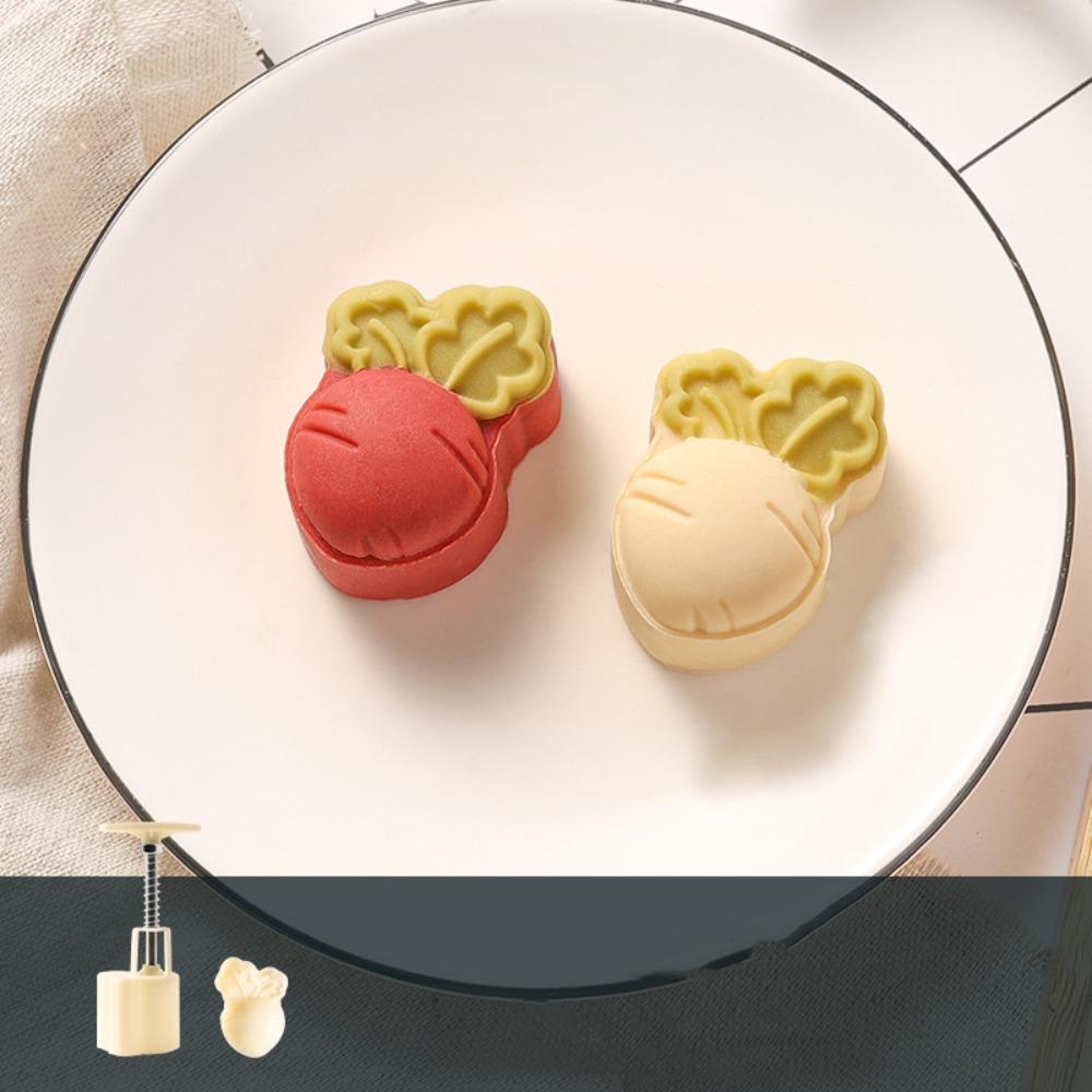 Non-Stick Mooncake Mold Plastic Cookie Mold Durable Baking Tool  Kitchen Radish