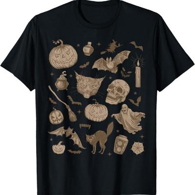 Halloween Vintage 90s Aesthetic Cute Witchy Retro Graphic T-Shirt
