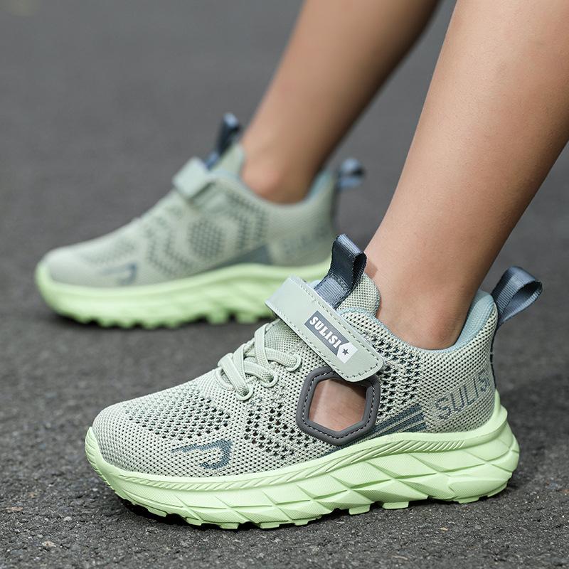 

Summer single mesh hollowed out classmates Boys sports shoes Middle and older children s mesh breathable and lightweight Elementary school students 28