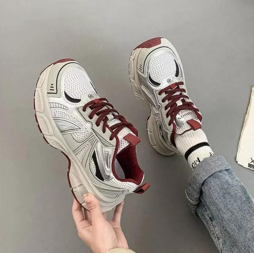 2025 Summer Sports Shoes for Women Platform Flat Shoes Woman Casual Trainers Ladies Chunky Sneakers Women Running Shoes