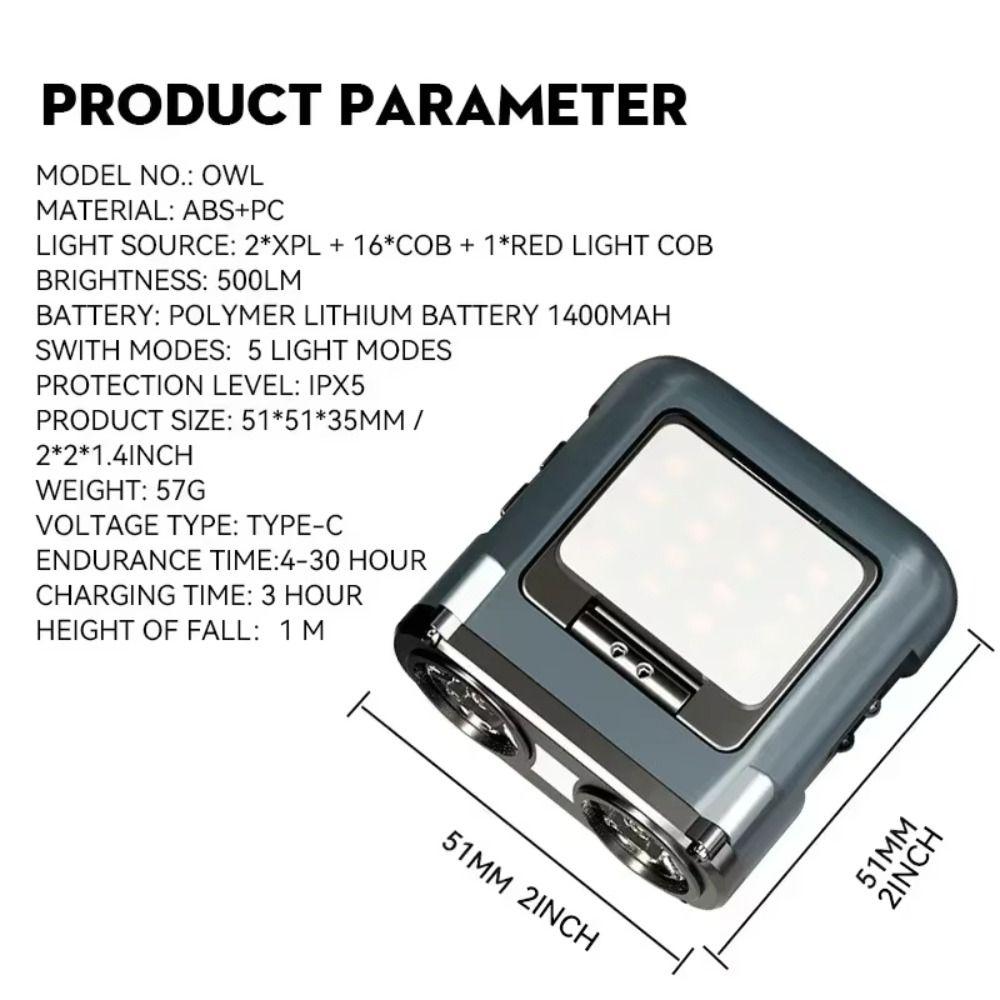 Sensor COB LED Headlamp Dual Light Design USB Rechargeable Head Flashlight Waterproof 5 Light Modes LED Head Light Trekking