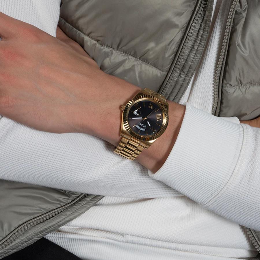 Guess Gold Stainless Steel Men's Quartz Watch with Date - GW0265G3