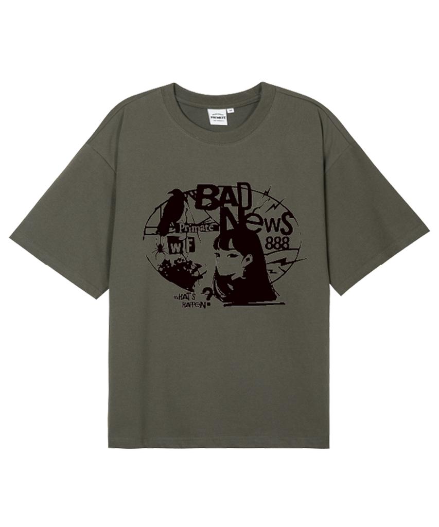 PRIMATE Wtf Oversized Short Sleeve T-Shirt 6 Colors (Type A)