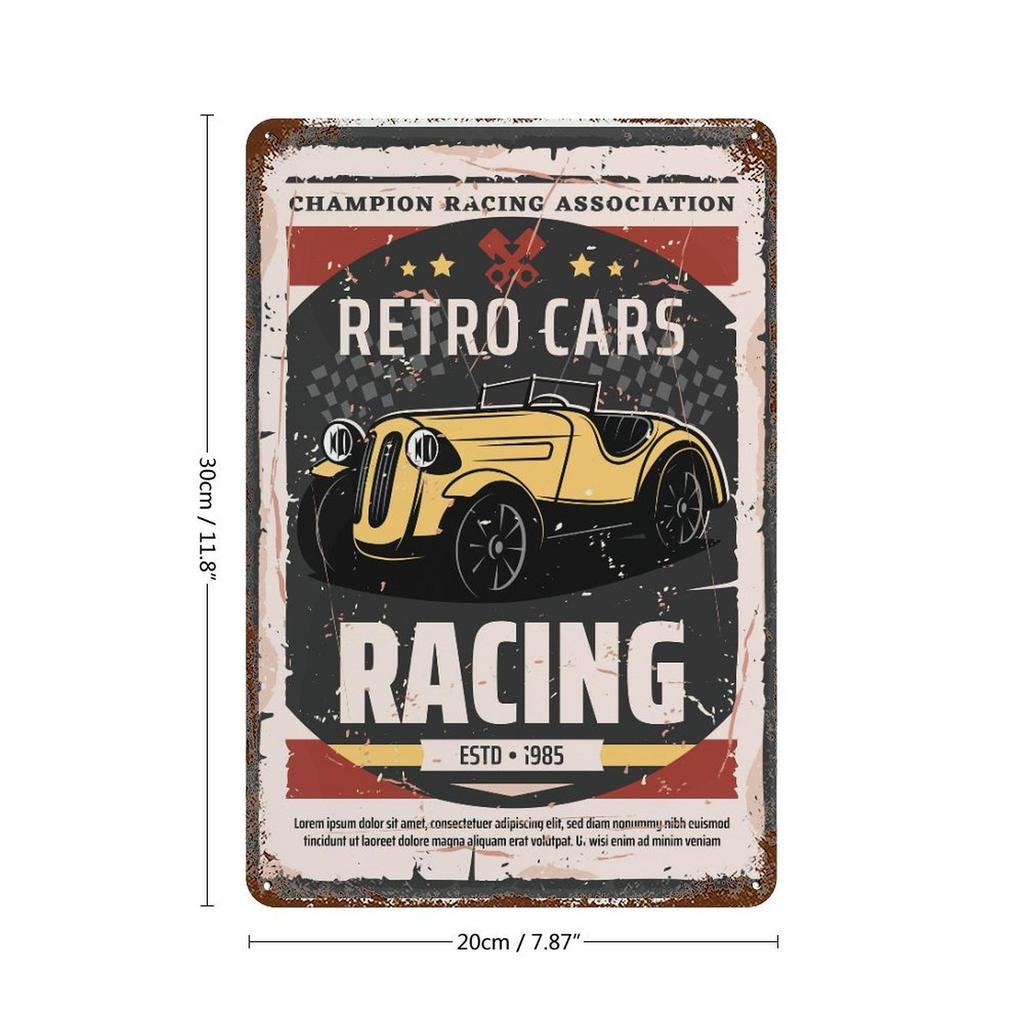 1PC Vertical Retro Iron Tin Sign with Weathered Rust Effect, 20x30cm or 30x40cm, Vintage Wall Decor for Bar Cafe Garage Restaurant Living Room