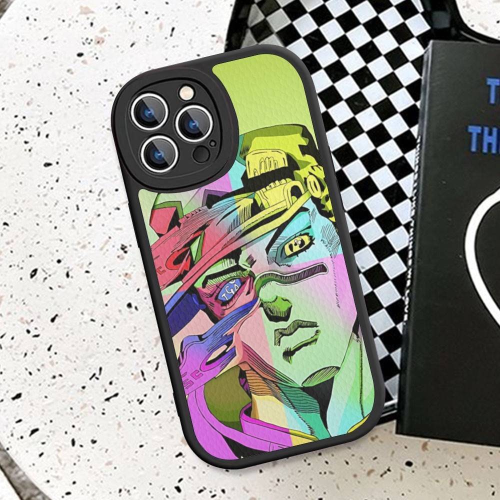 Anime J-JoJo Klassisch B-Bizarre A-Abenteuer Handyhülle Für IPhone 16 15 14 11 12 13 Pro Max Plus Rückseite Lederhülle