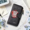 CREATE YOUR OWN LUCK Print Long Fashion Durable Multi Card Slot Stylish Wallet 