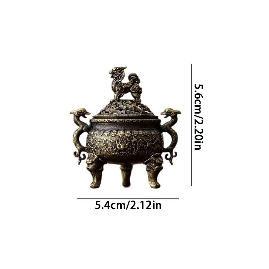 Metal Small Incense Burner Household Indoor Auspicious Cloud Incense Burner Small Pot Incense Burner 7