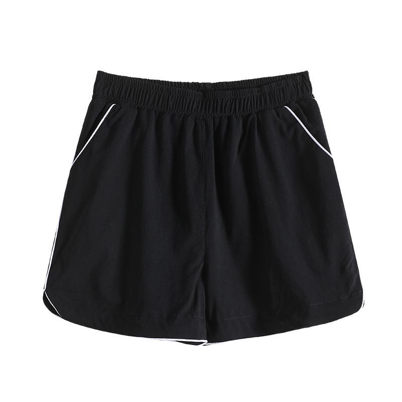 New Summer Ice Silk Cotton Quick-drying Shorts Elastic Waist Large Size Three-point Sports and Casual Shorts for Women