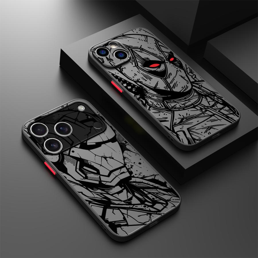 Marvel Deadpool Ironman Case for iPhone 17 Pro Max 14 XS XR 11 15 12 7 8 SE 16 Plus Air 13 Mini 17e Back Phone Cover