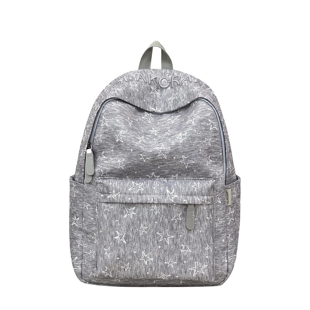 Schoolbag Korean College Wind Star Backpack Large Capacity High Value Junior High School Student School Bag Casual Lightweight Backpack